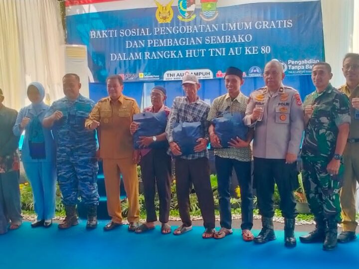 Polsek Mauk Hadiri Bakti Sosial HUT ke-80 TNI AU di Satradar 401 Tanjungkait
