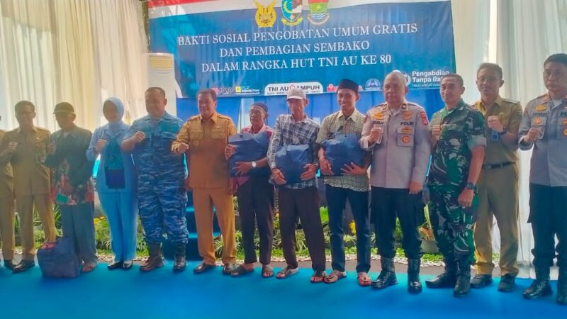 Polsek Mauk Hadiri Bakti Sosial HUT ke-80 TNI AU di Satradar 401 Tanjungkait