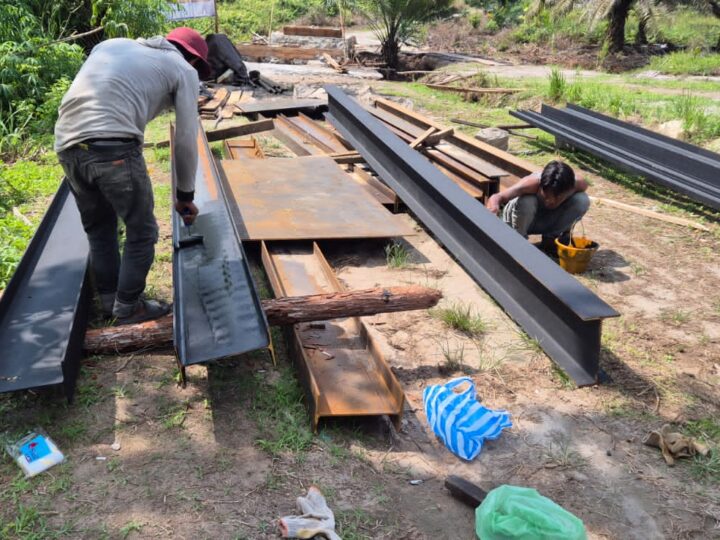 Pengecatan Besi Jembatan Garuda Mulai Dilaksanakan, Percepat Penyelesaian Pembangunan