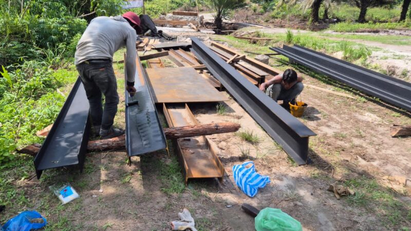 Pengecatan Besi Jembatan Garuda Mulai Dilaksanakan, Percepat Penyelesaian Pembangunan