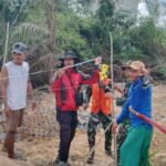Pengukuran Titik Pancang Jembatan Garuda Dusun Tandang di Seberang Mulai Dikerjakan.