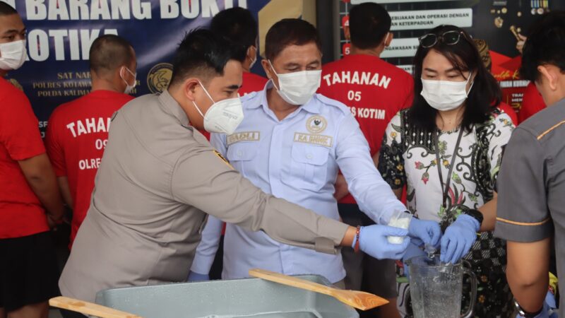 Polres Kotim Musnahkan 1,2 Kilogram Sabu, Ribuan Jiwa Terselamatkan dari Jerat Narkoba