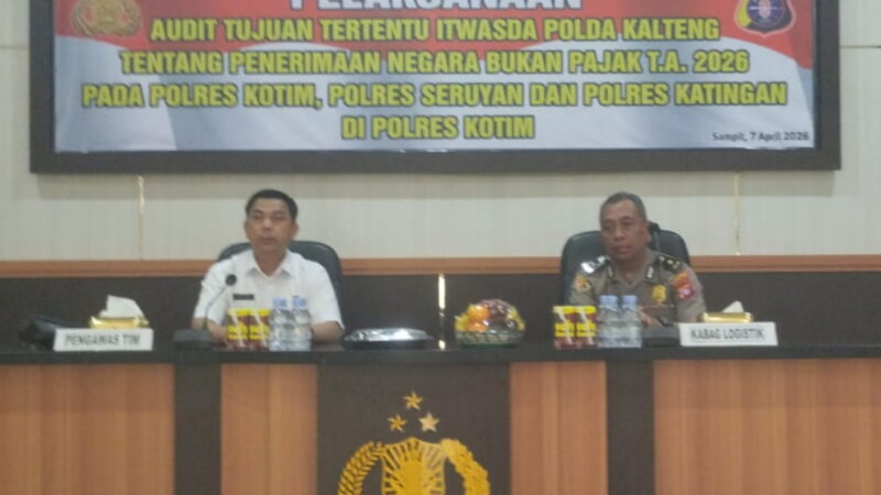Polres Kotim Dan Polres Seruyan Ikuti Audit PNBP Itwasda Polda Kalteng T.A. 2026.