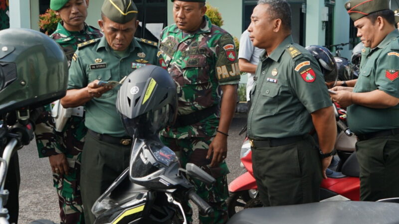 Cegah Pelanggaran, Kodim 1016/Palangka Raya Cek Kelengkapan Kendaraan Prajurit