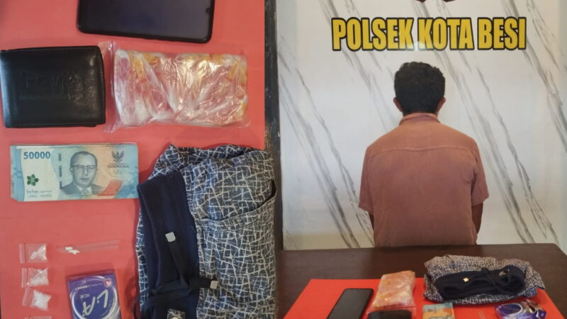 Pengedar Sabu di Kota Besi Hulu Diamankan Unit Reskrim Polsek Kota Besi