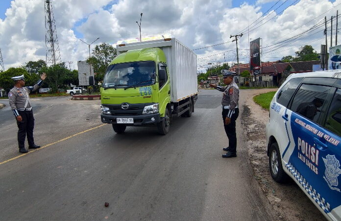 Satlantas Polres Kotim Gelar Patroli Jarak Jauh, Pantau SPBU dan Cegah Laka Lantas di Jalur Tjilik Riwut