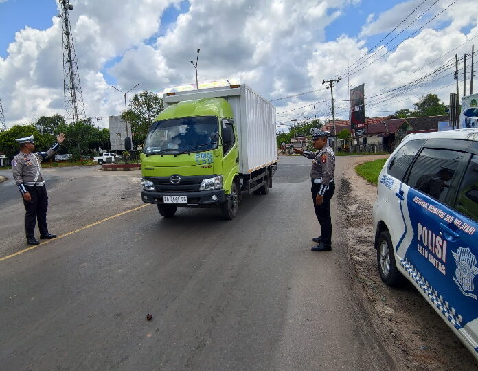 Satlantas Polres Kotim Gelar Patroli Jarak Jauh, Pantau SPBU dan Cegah Laka Lantas di Jalur Tjilik Riwut