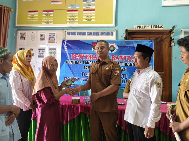 Pemerintahan Desa Suka Maju Lampung Utara, Bagikan BLT (Bantuan Langsung Tunai) Kemasyarakat Sejumlah 10 KPM