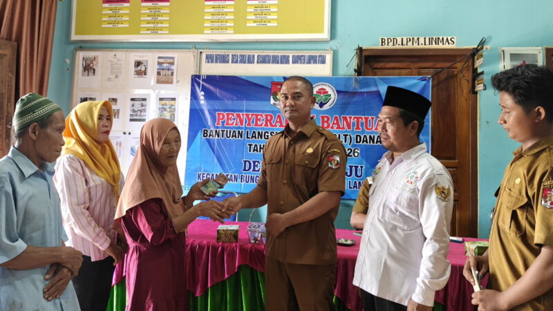 Pemerintahan Desa Suka Maju Lampung Utara, Bagikan BLT (Bantuan Langsung Tunai) Kemasyarakat Sejumlah 10 KPM