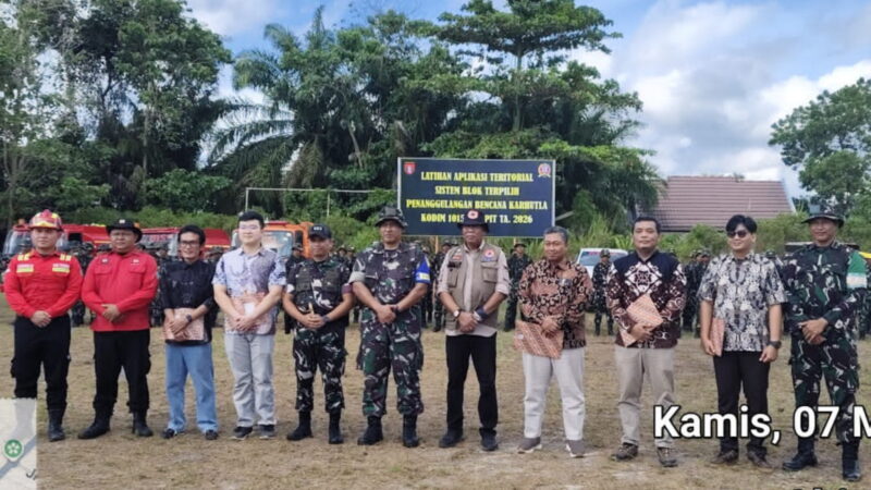 Sinergi Tanpa Batas, Kodim 1015/Sampit dan Perusahaan Swasta Gelar Latihan Gabungan Penanggulangan Karhutla