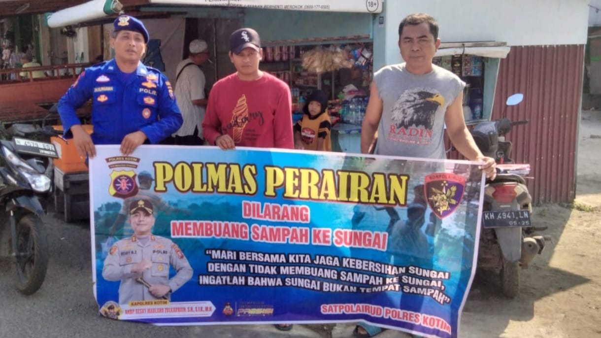 Jaga Kamtibmas Sungai Mentaya, Satpolairud Polres Kotim Intensifkan Patroli Perairan Hingga Dermaga