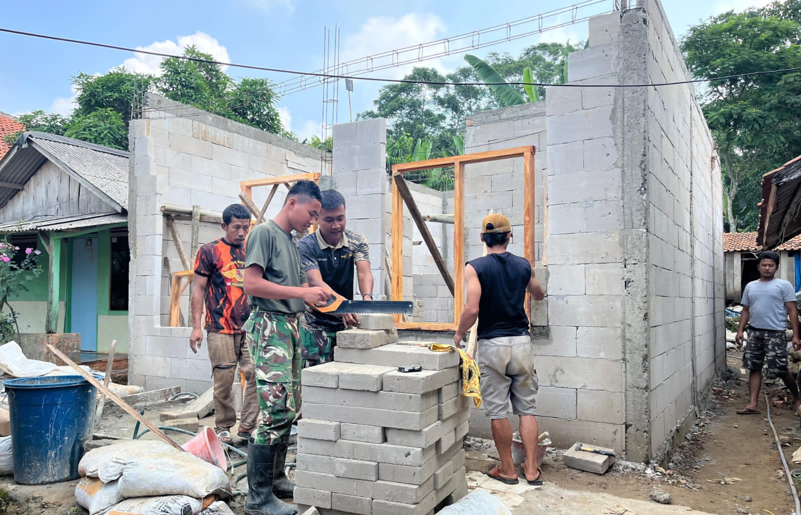 Kodim 0621/Kabupaten Bogor Kokohkan Sinergitas Lewat Program TMMD ke-128 di Kecamatan Cigudeg
