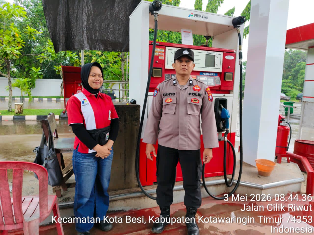 Pasca Penyesuaian Harga, Polisi Pastikan Stok BBM di SPBU Kota Besi Aman dan Antrean Terkendali