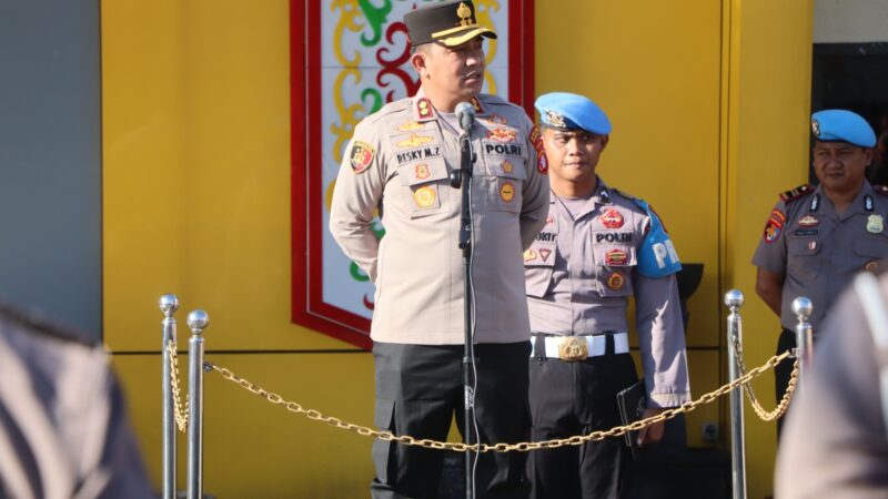 Pimpin Apel Jam Pimpinan, Kapolres Kotim Beri Penekanan: Dari Pantauan BBM Hingga Warning Keras Narkoba