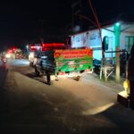 Personil Polsek Ketapang Cek TKP Kebakaran Bangunan Gudang Rumah Di Jl. Metro TV Perum Setia Garden Sampit.