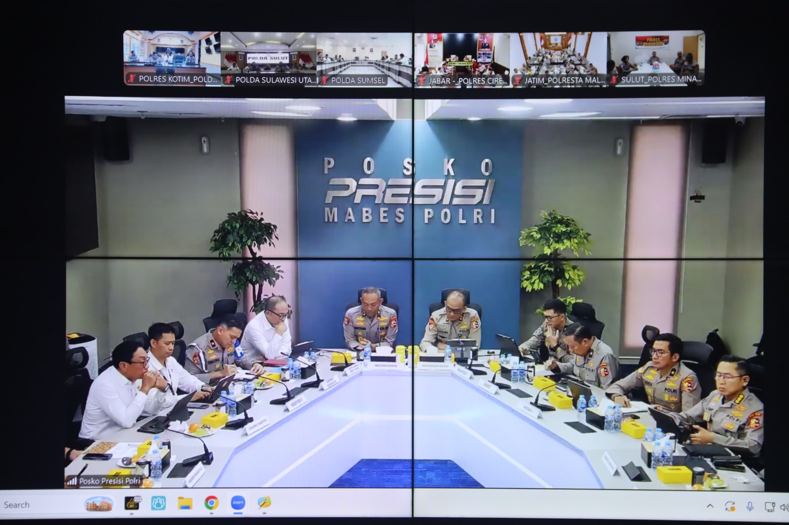 Tingkatkan Kualitas Layanan, Polres Kotim Ikuti Anev Pelayanan Publik dan Call Center 110 Secara Virtual