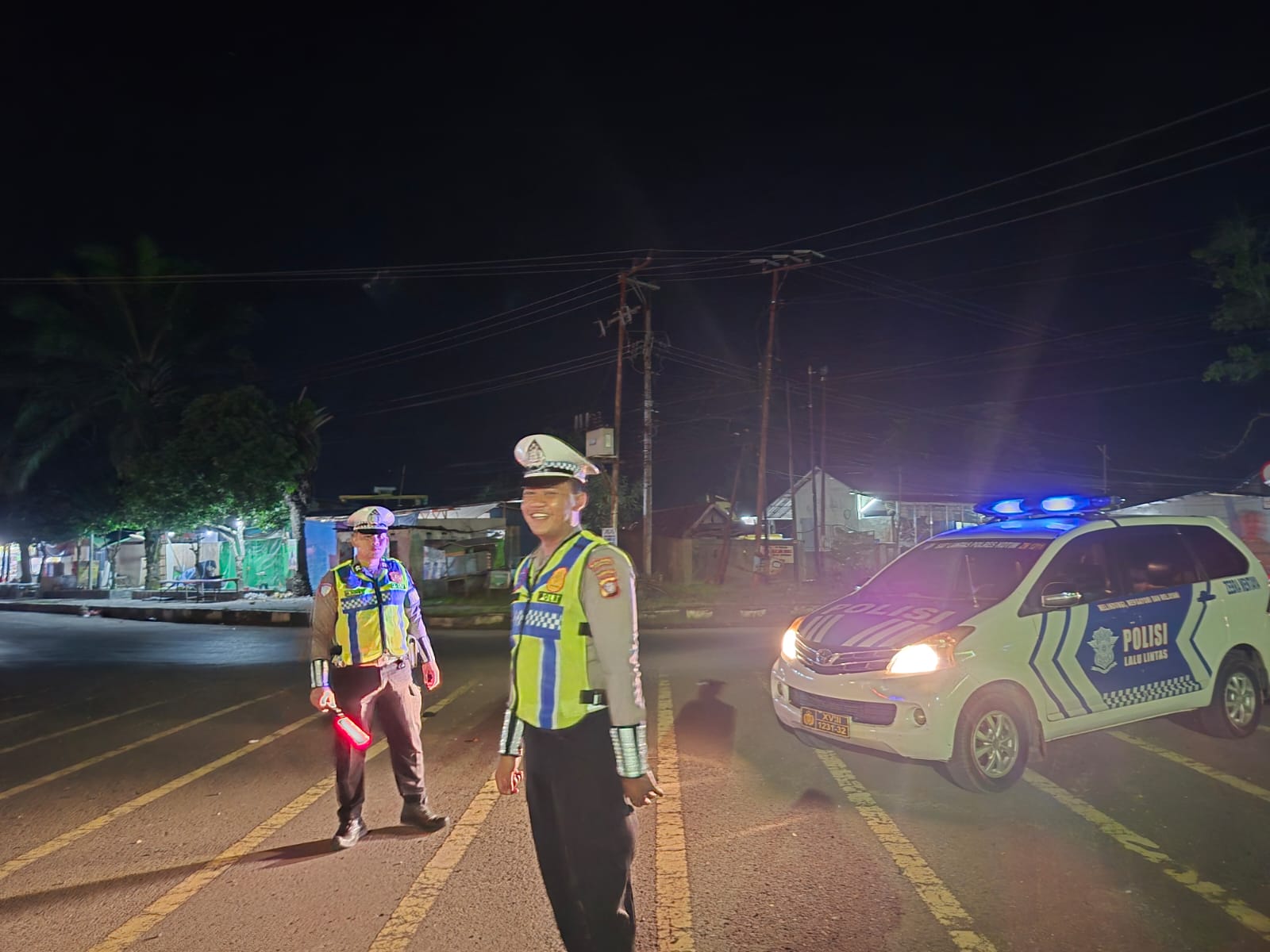 Blue Light Menyala di Sampit: Satlantas Polres Kotim Sisir Titik Rawan Demi Keamanan Warga