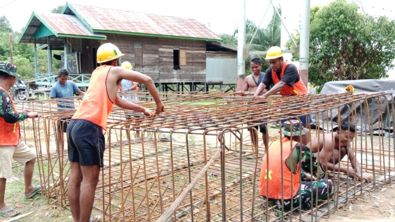 Semangat Tak Pernah Padam, Kerangka Beton Tiang Pancang Siap Dipasang