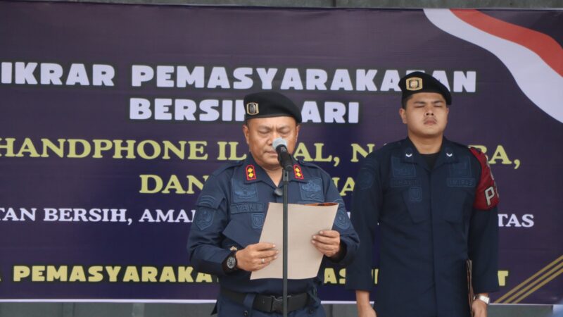 Perangi Narkoba dan HP Ilegal, Polres Kotim Hadiri Apel Ikrar Pemasyarakatan Bersih di Lapas Sampit