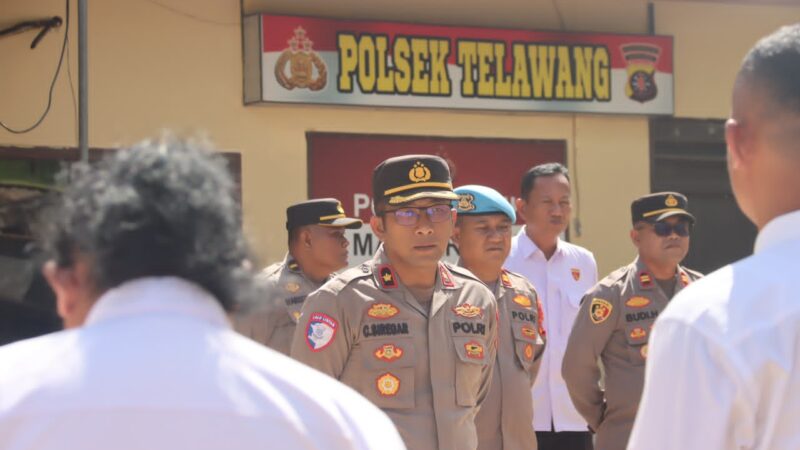 Perkuat Kedisiplinan, Wakapolres Kotim Pimpin Sidak Gaktibplin di Polsek Telawang