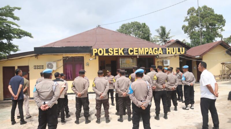 Tegakkan Disiplin Internal, Wakapolres Kotim Laksanakan Gaktibplin di Polsek Cempaga Hulu