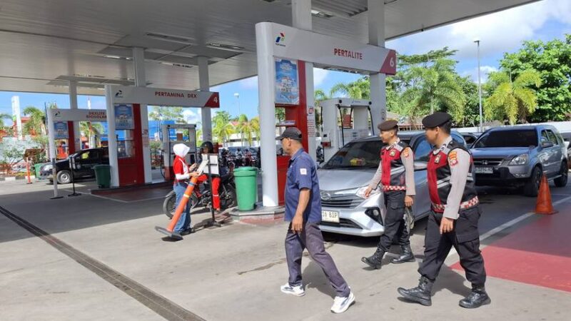 Jaga Kondusifitas, Sat Samapta Polres Kotim Intensifkan Patroli Harkamtibmas di SPBU dan Objek Vital