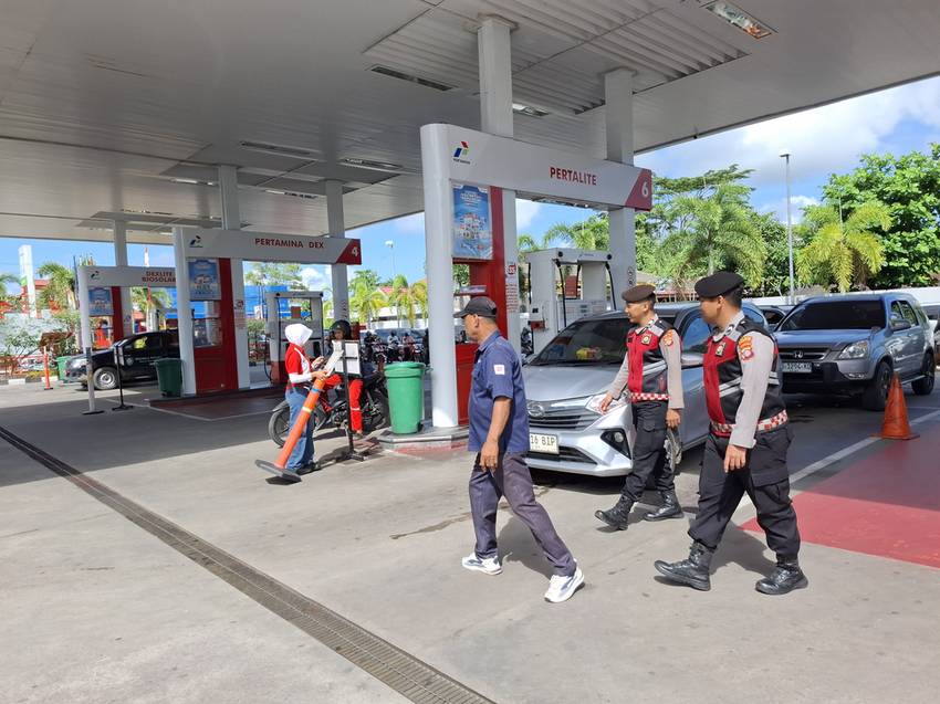 Jaga Kondusifitas, Sat Samapta Polres Kotim Intensifkan Patroli Harkamtibmas di SPBU dan Objek Vital