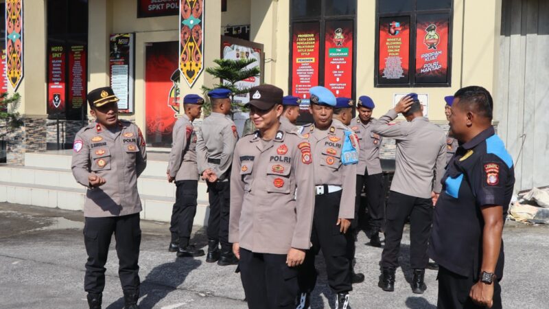 Pastikan Kesiapan Personel, Wakapolres Kotim Pantau Langsung Apel Fungsi