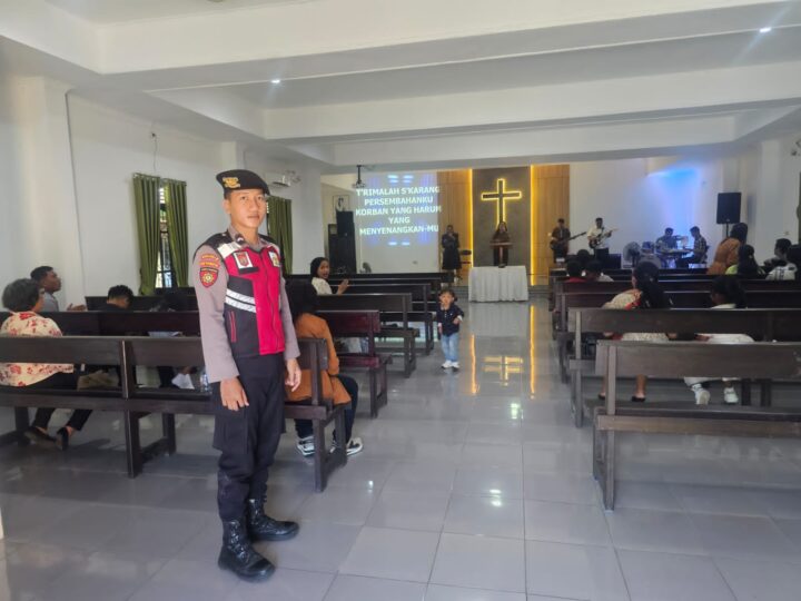 Polres Kotim Hadir di Samping Jemaat, Pastikan Misa Kenaikan Yesus Kristus 2026 Berlangsung Khidmat dan Aman
