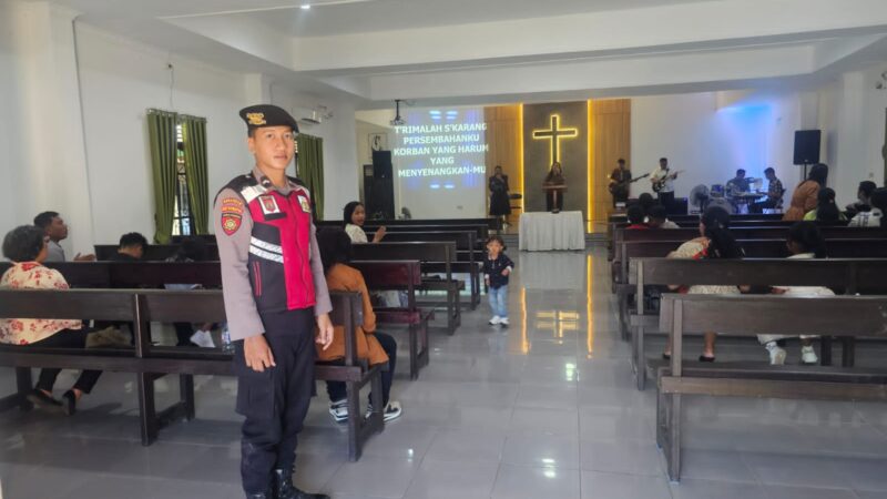 Polres Kotim Hadir di Samping Jemaat, Pastikan Misa Kenaikan Yesus Kristus 2026 Berlangsung Khidmat dan Aman