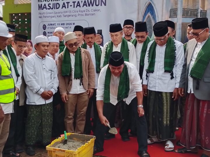 Bupati Tangerang Letakkan Batu Pertama Pembangunan Masjid At Ta’awun di Green Savana Citra Raya