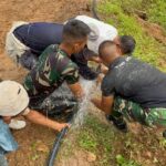 Sumber Kehidupan Lewat Pipanisasi TMMD ke-128, Air Melimpah di Desa Banyuasih