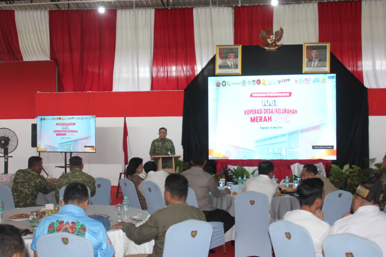 Dandim 1016/Plk Ikuti Launching Operasionalisasi Koperasi Merah Putih Bersama Forkopimda