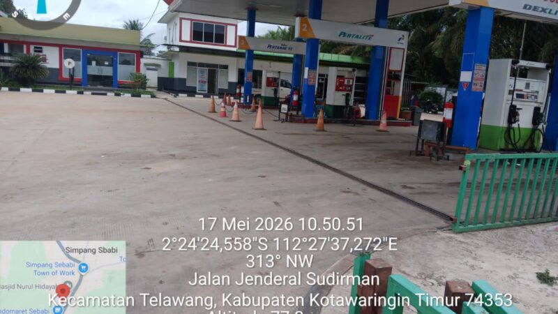 Pasca Penyesuaian Harga BBM, Polsek Telawang Intensifkan Monitoring di SPBU Non-Reguler PT SAM