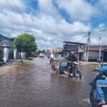 Kota Sampit Diguyur Hujan Akhir Pekan, Sejumlah Jalan dan Rumah di Baamang Terendam Banjir