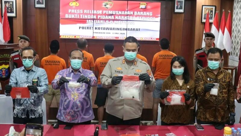 Polres Kobar Musnahkan 901,81 Gram Sabu,Kapolres Komitmen Perangi Peredaran Narkotika.