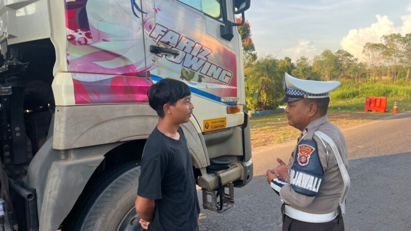 Sat Lantas Polres Kotim Gelar Razia Simpatik, Perkuat Edukasi Keselamatan di Jalan