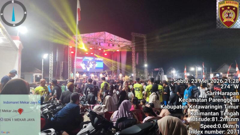 Malam Puncak Hari Jadi ke-43 Desa Mekar Jaya Meriah, Ribuan Penonton Saksi Pengundian Doorprise Motor dan Kembang Api