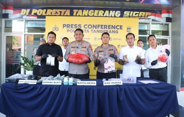 Polresta Tangerang Bongkar Jaringan Narkotika Sintetis Lintas Wilayah, 4 Orang Diamankan