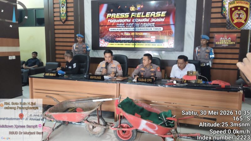 Gerebek Aksi Penjarahan Sawit Tengah Malam di PT.SKD, Polres Kotim Amankan Satu Pelaku dan Dua Perahu Kelotok