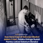 Marak Aksi Pencurian Yang Menyasar Gerai Kopi Kembali Terjadi di Sidoarjo.