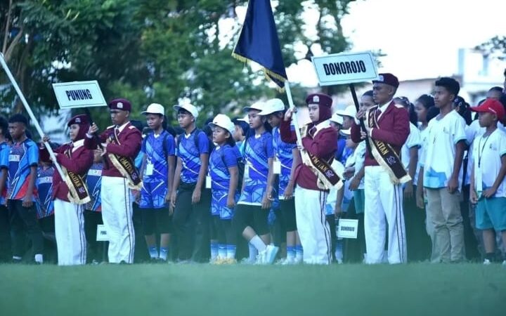 Pekan Olahraga Dan Seni (Porseni) Tingkat SD dan SMP Kabupaten Pacitan Tahun 2026 Dimulai dan Dibuka Sangat Meriah