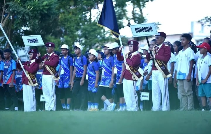 Pekan Olahraga Dan Seni (Porseni) Tingkat SD dan SMP Kabupaten Pacitan Tahun 2026 Dimulai dan Dibuka Sangat Meriah