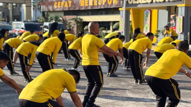 Jaga Stamina Layani Masyarakat, Polres Kotim Rutin Gelar Olahraga Pagi Setiap Jumat