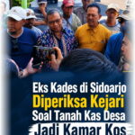 Kejari Periksa Eks Kepala Desa Damarsi Sidoarjo Soal Tanah Kas Desa Dijadikan Kamar Kos