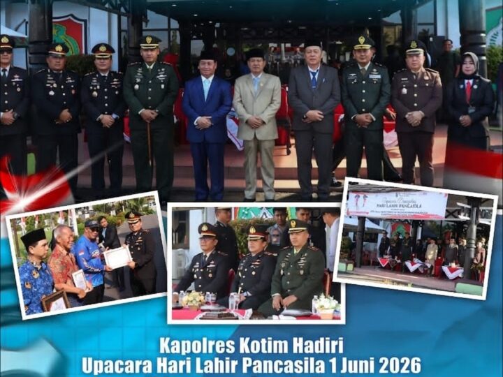 Kapolres Kotim Hadiri Upacara Hari Lahir Pancasila 2026 di Lapangan Pemda
