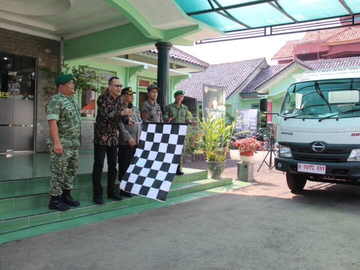 Dorong Ekonomi Desa Lebih Maju.10 Truk Koperasi Merah Putih Dilepas Dari Kodim Brebes