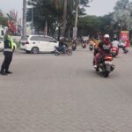 PECAK Sore Hari, Polsek Panongan Atur Lalu Lintas di Bundaran 3 Citra Raya