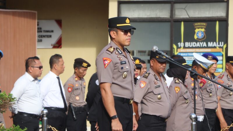 Pimpin Apel Pagi, Kabag Ops Polres Kotim Tekankan Kesehatan, Kebersihan Mako, dan Kedisiplinan Personel