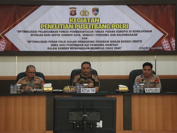 Tingkatkan Kinerja dan Dukung Program Nasional, Polres Kotim Terima Kunjungan Puslitbang Mabes Polri